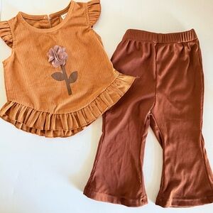 SHEIN Rust Textured Baby Top